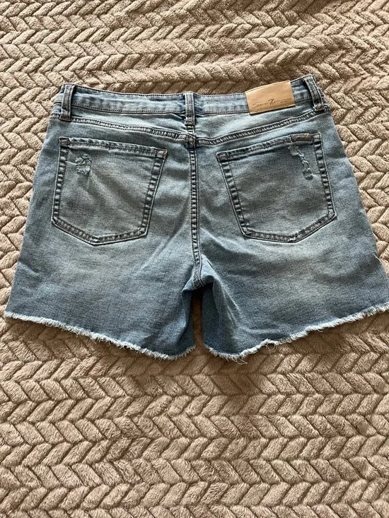Seven 7 Denim Cutoff Shorts - Light Blue Distressed - Picture 5 of 8